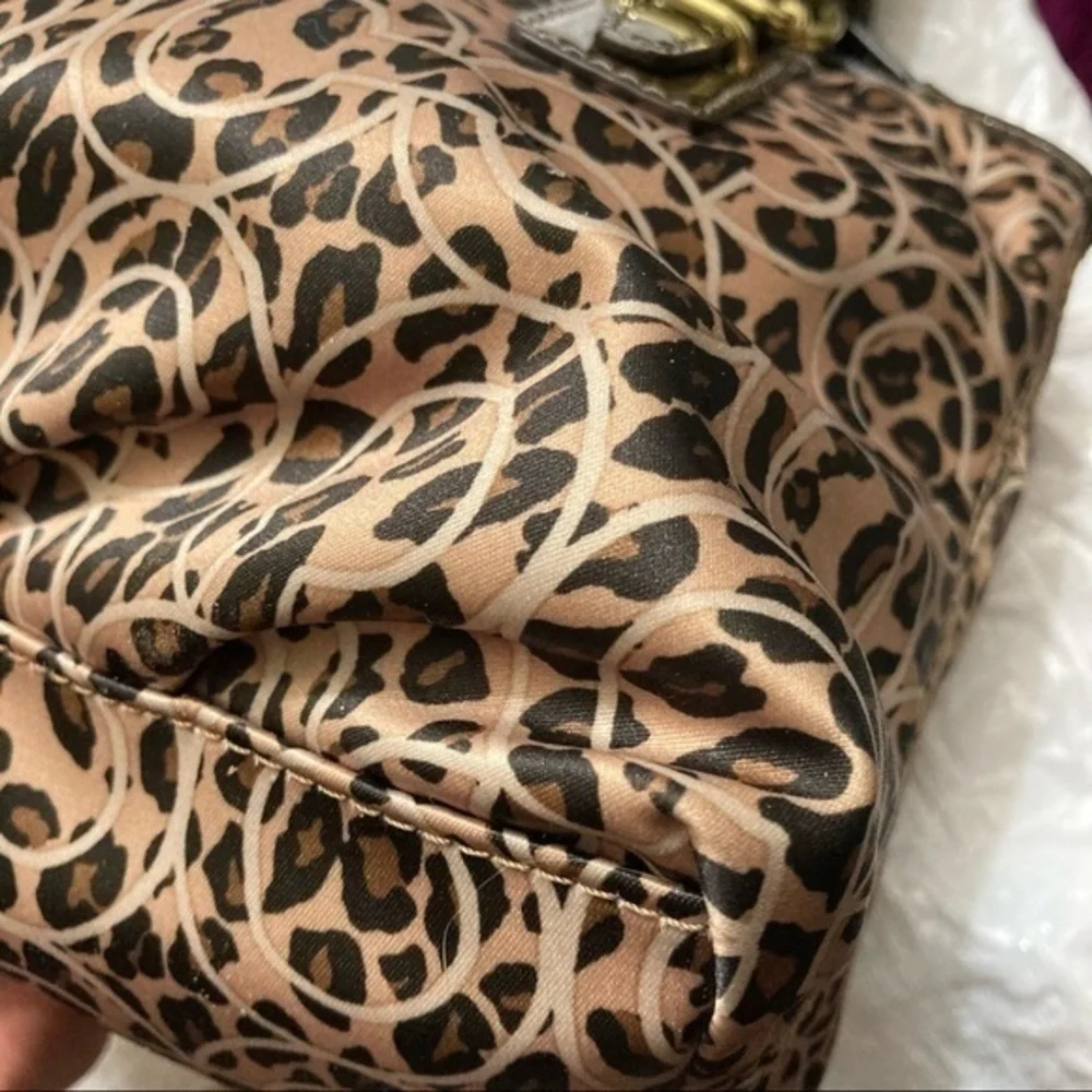 Coach vintage y2k Madison sateen signature leopard op art c mini tote bag